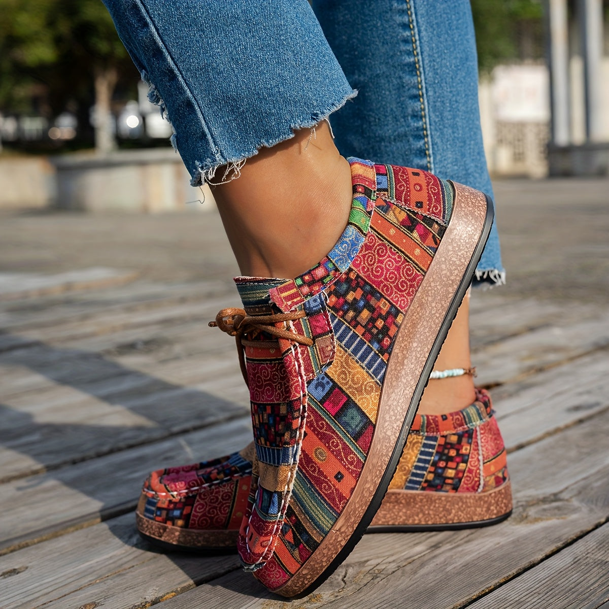 Doutzen™ | Kleurrijke Retro Damesschoenen