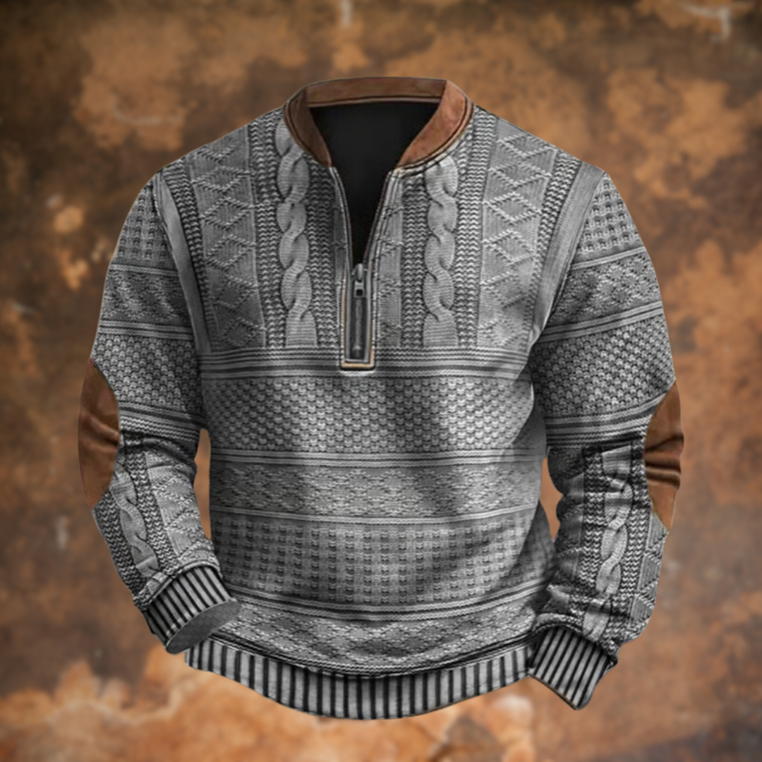 Anton – Gebreide Trui met Ritsdetail