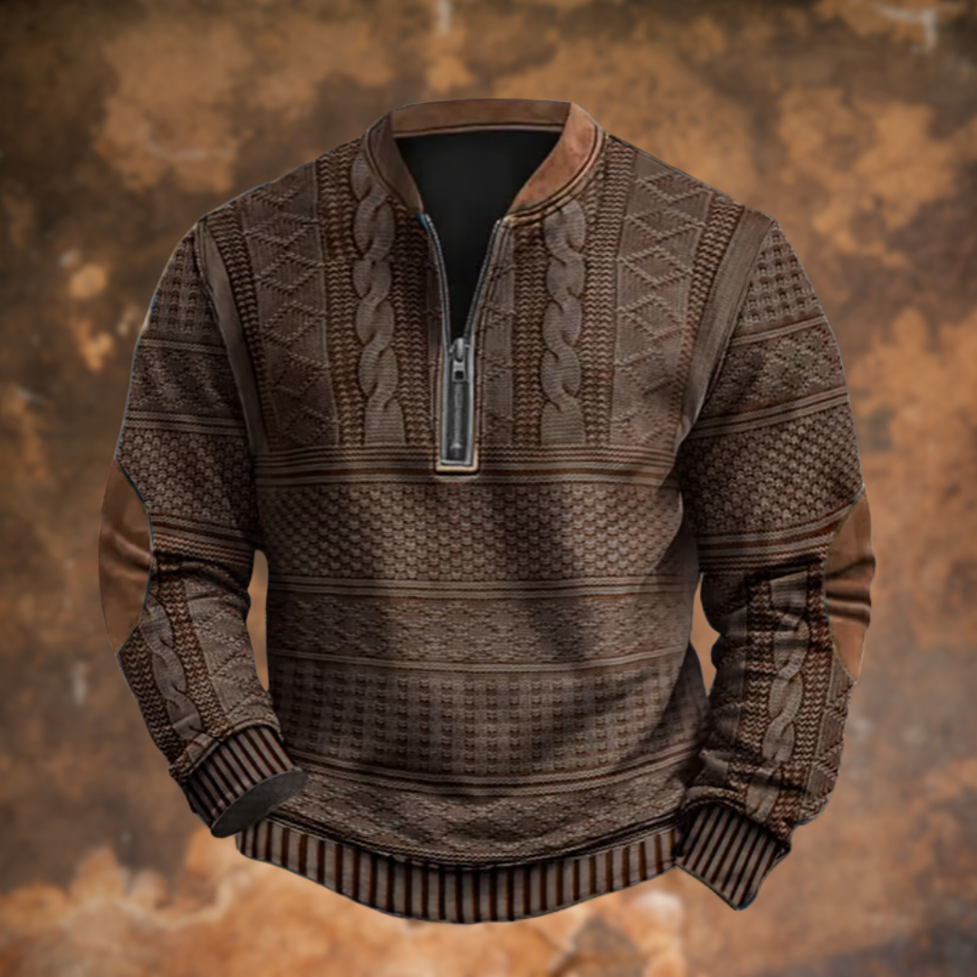 Anton – Gebreide Trui met Ritsdetail