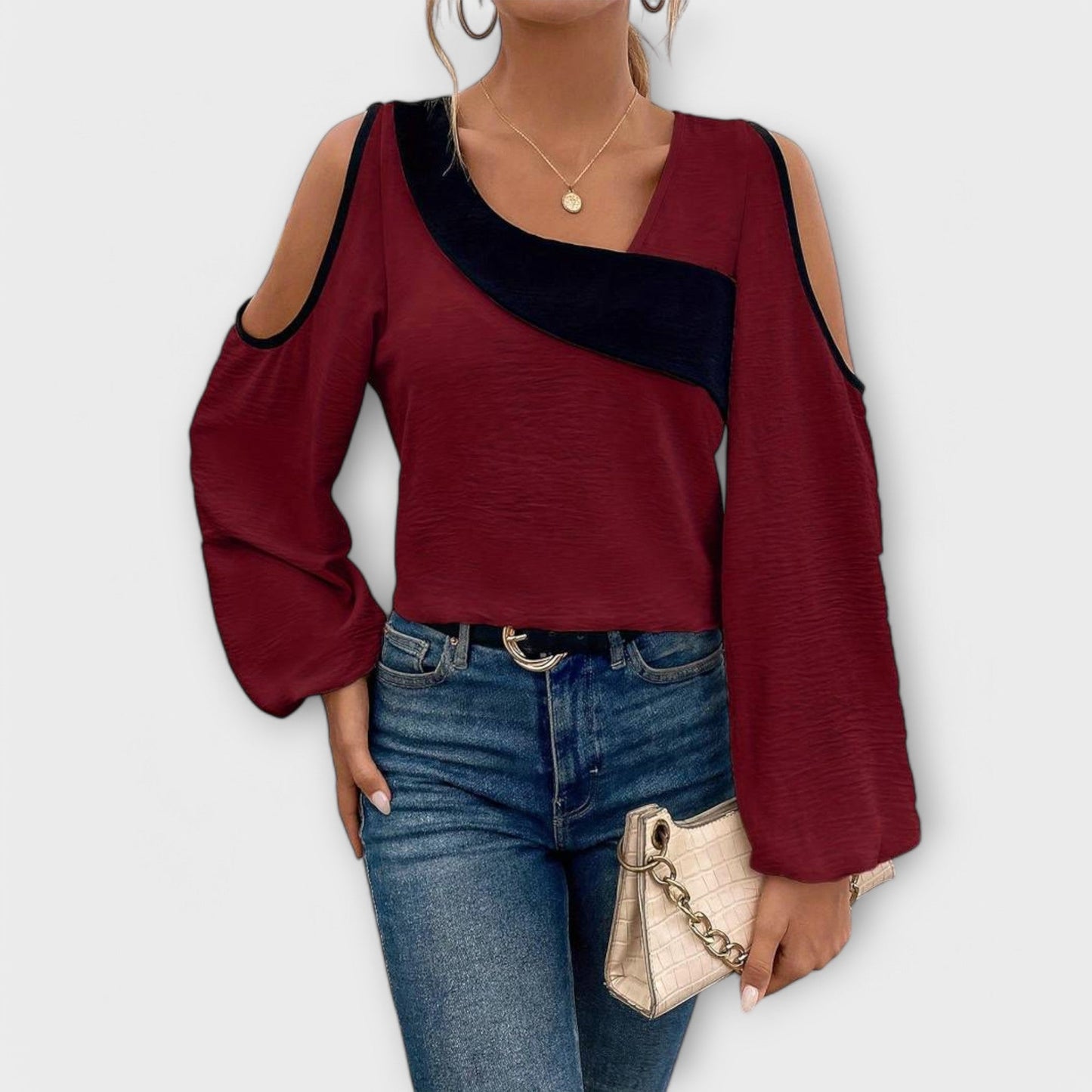 Scarlett - Blouse met vierkante halslijn