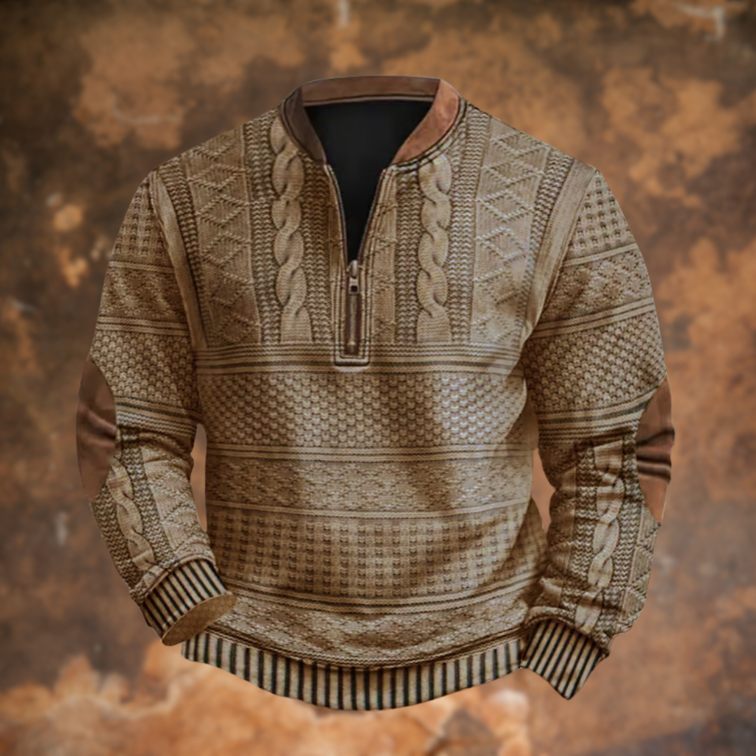 Anton – Gebreide Trui met Ritsdetail
