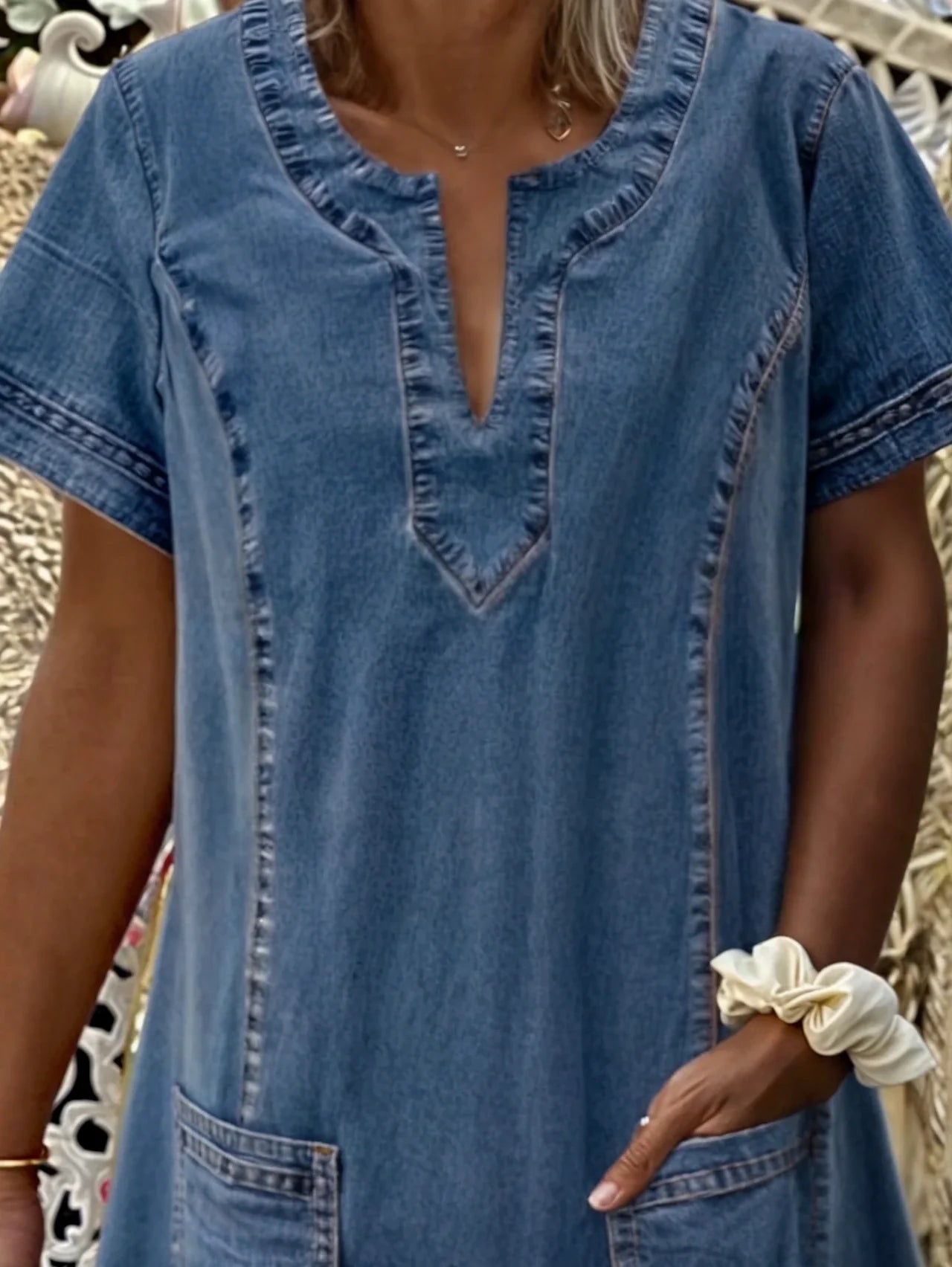 Sofia® | Zachte denim jurk