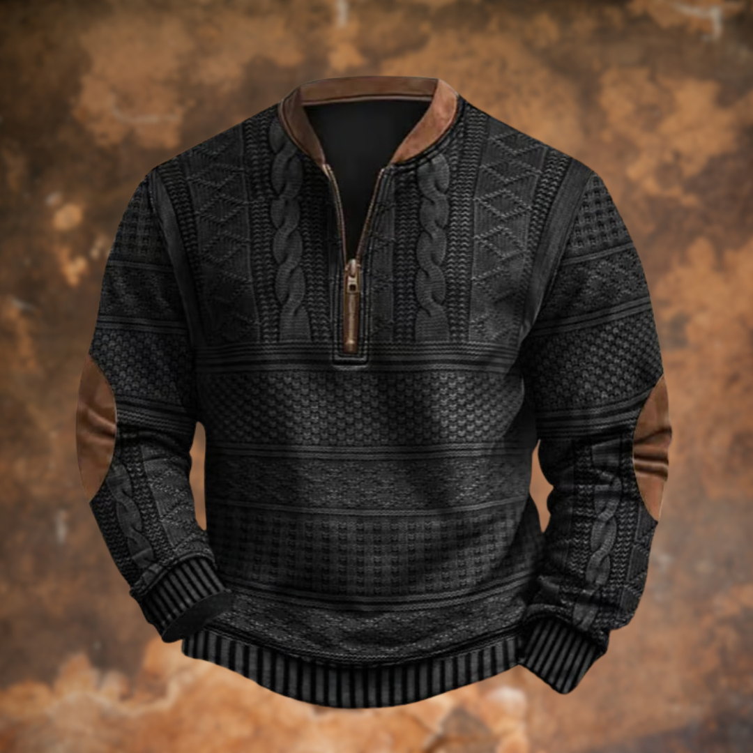 Anton – Gebreide Trui met Ritsdetail
