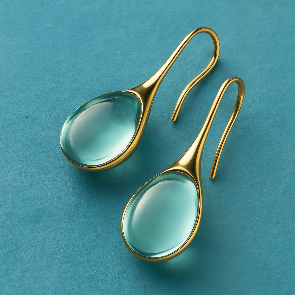 Crystal Drop Oorbellen in Gold and Silver