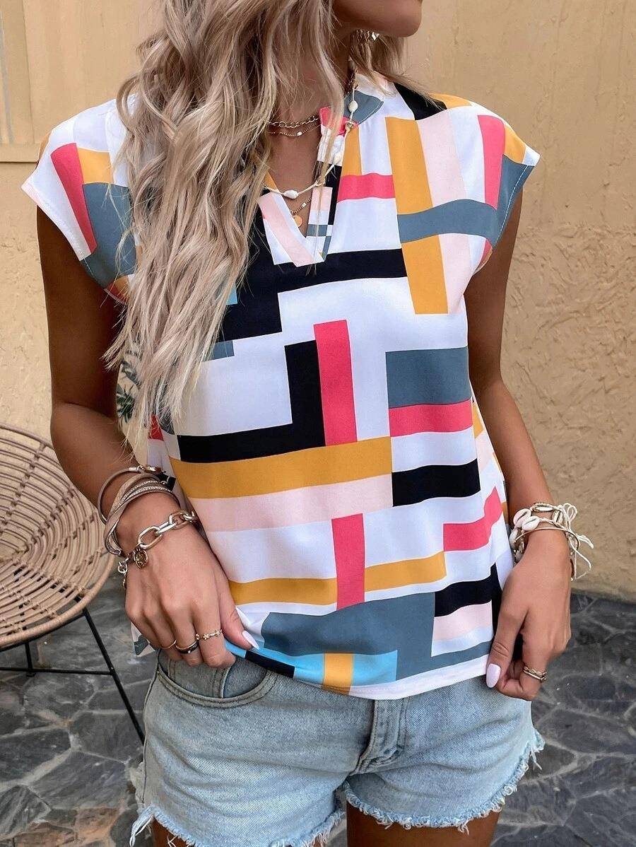 Chloe - Blouse met Korte Mouwen