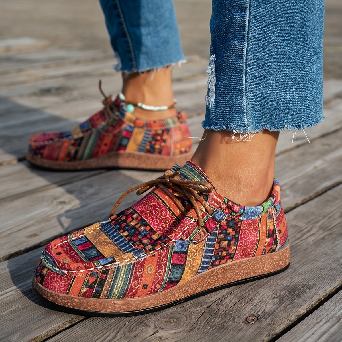 Doutzen™ | Kleurrijke Retro Damesschoenen