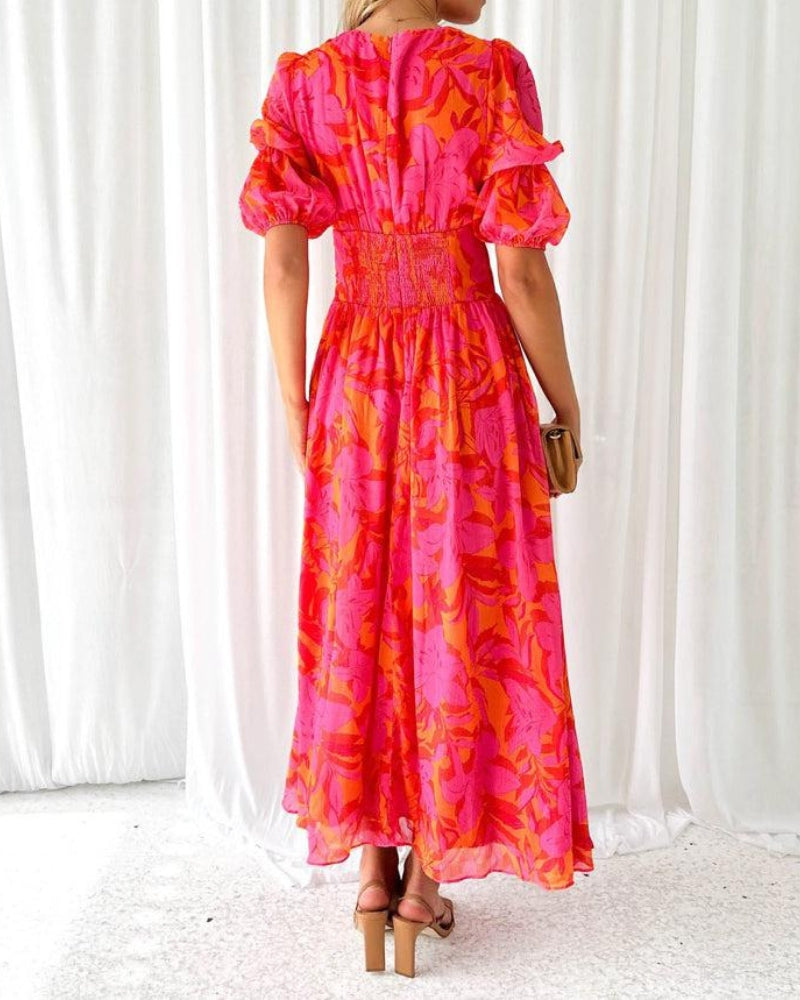 Derana™ – Roodroze maxi jumpsuit