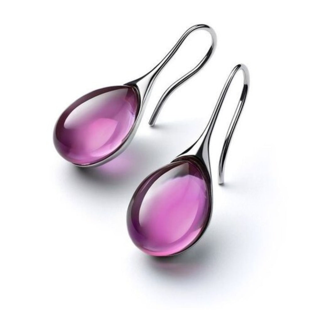 Crystal Drop Oorbellen in Gold and Silver