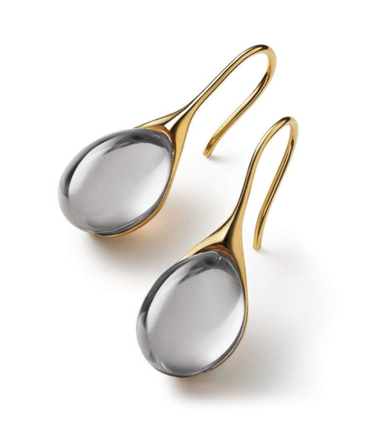 Crystal Drop Oorbellen in Gold and Silver