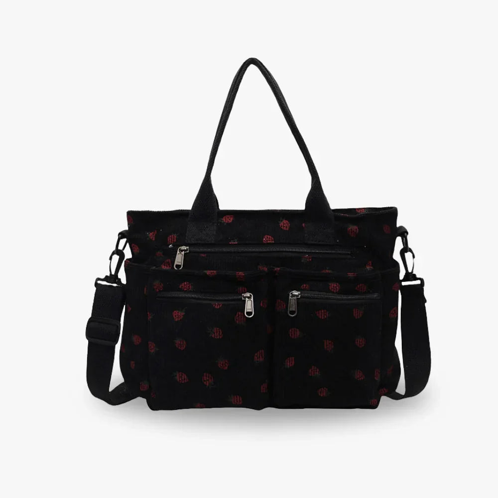 strawberry cord tote | Schoudertas
