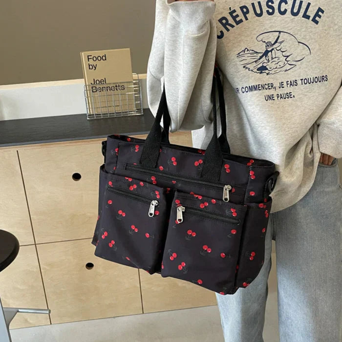 cherry cord tote | Schoudertas