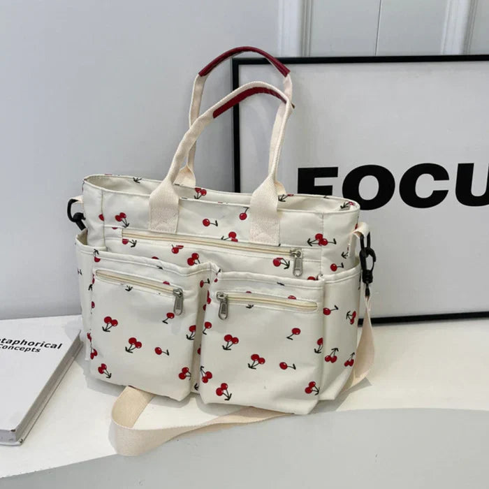cherry cord tote | Schoudertas