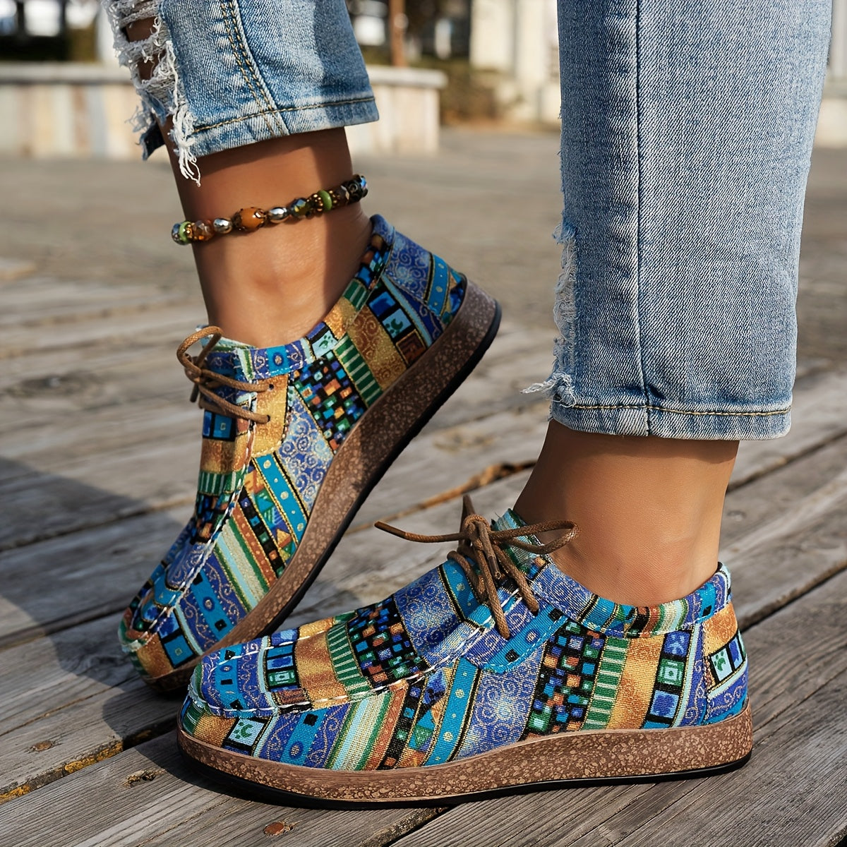 Doutzen™ | Kleurrijke Retro Damesschoenen