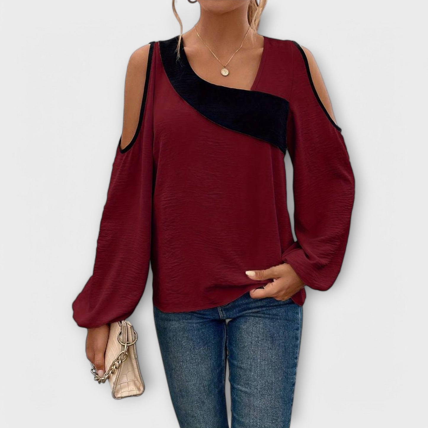 Scarlett - Blouse met vierkante halslijn