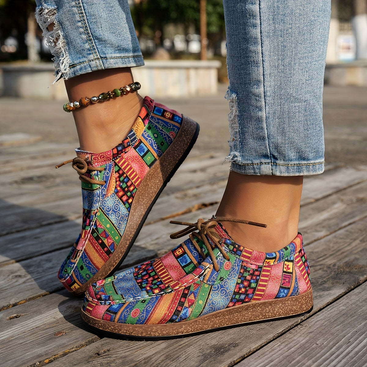 Doutzen™ | Kleurrijke Retro Damesschoenen