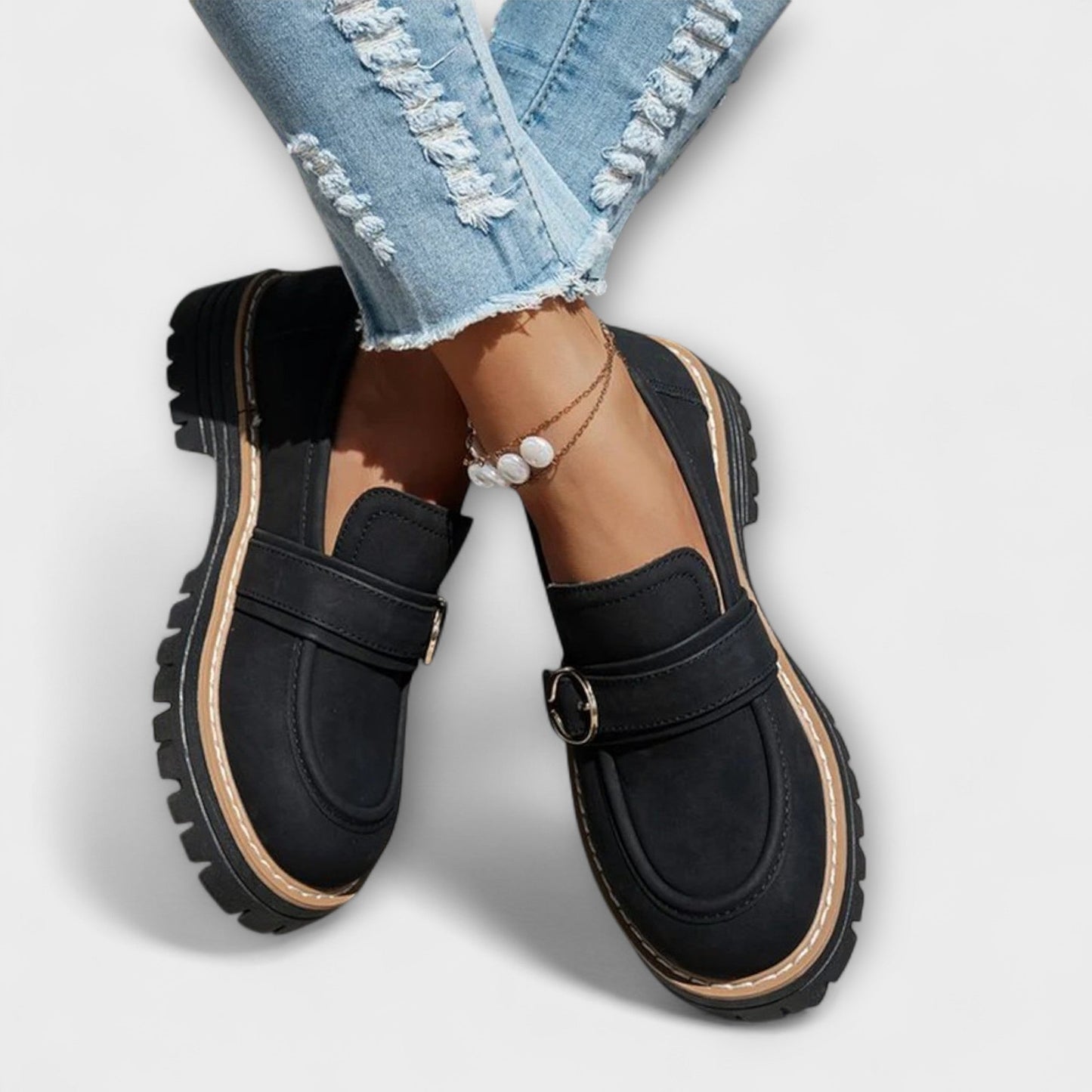 Lora – Casual Loafers met Ronde Neus