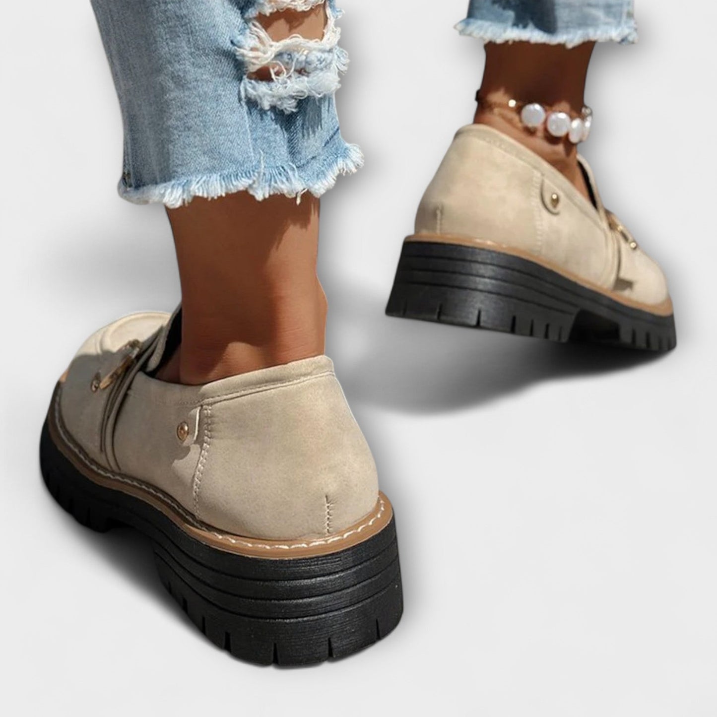 Lora – Casual Loafers met Ronde Neus
