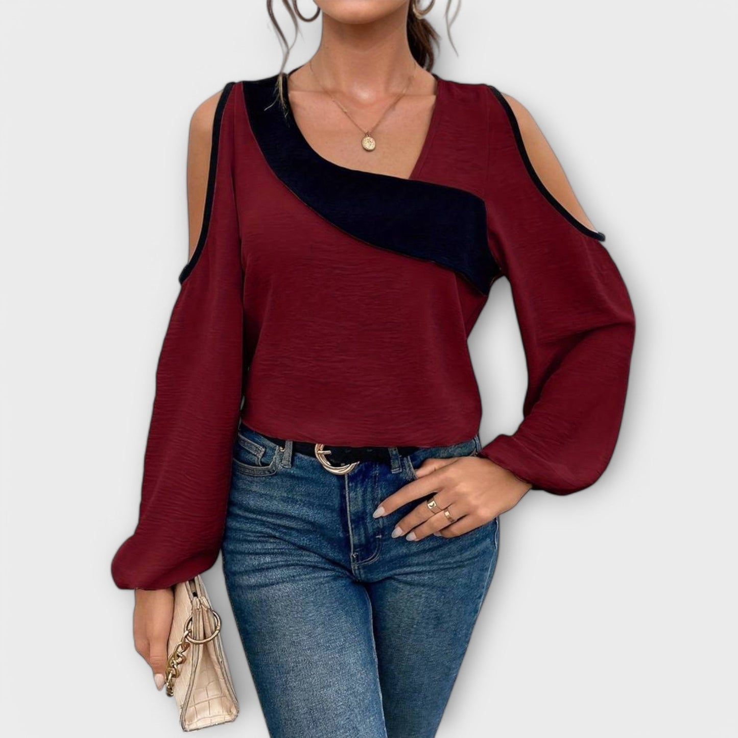 Scarlett - Blouse met vierkante halslijn