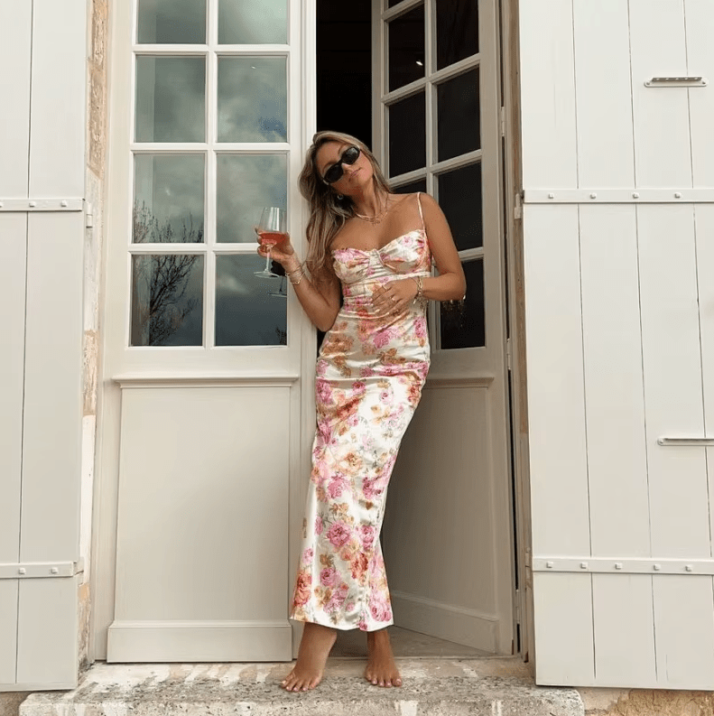 Beau | Zomerse lange jurk met bloemenpatroon