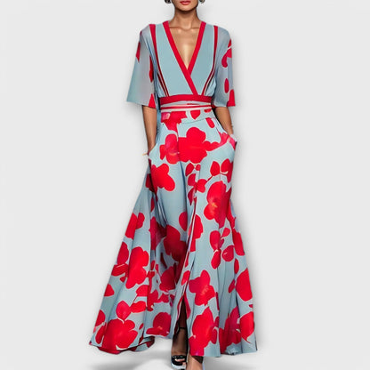 Elise - Elegante bloemenjurk in kokerstijl