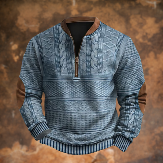 Anton – Gebreide Trui met Ritsdetail