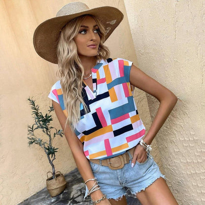 Chloe - Blouse met Korte Mouwen