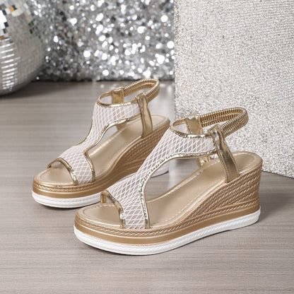 Elegante orthopedische instapsandalen voor dames met sleehak