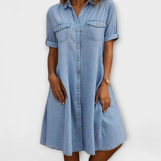 Casual A-lijn Denimjurk