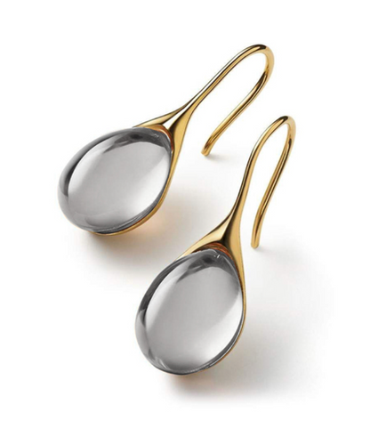 Crystal Drop Oorbellen in Gold and Silver