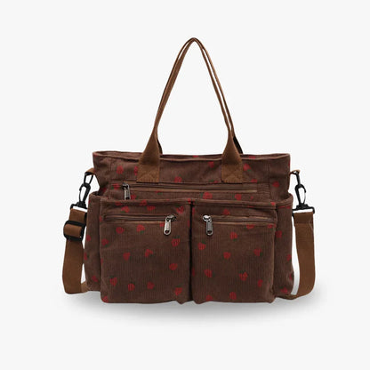 strawberry cord tote | Schoudertas