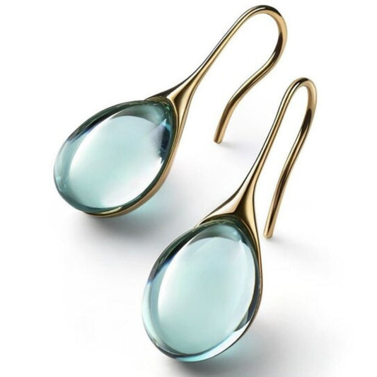 Crystal Drop Oorbellen in Gold and Silver