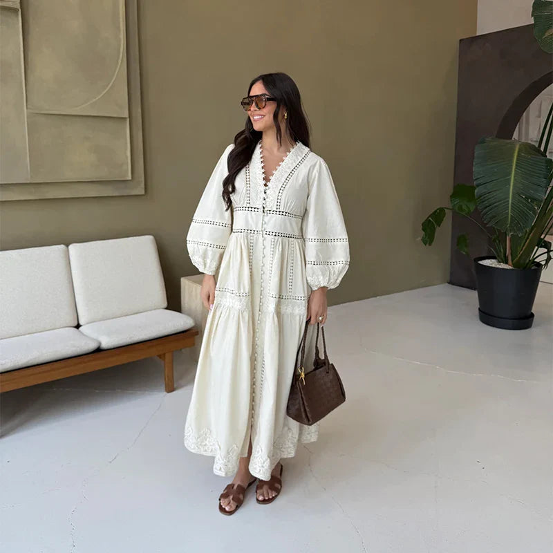 Doutzen™ | Mirella – Geborduurde Maxi Jurk
