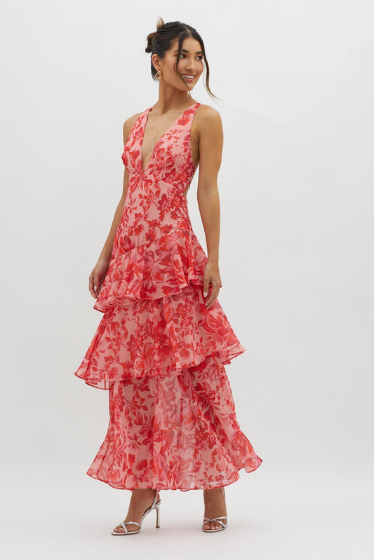 Faye™ | Bloom Shift Midi Jurk