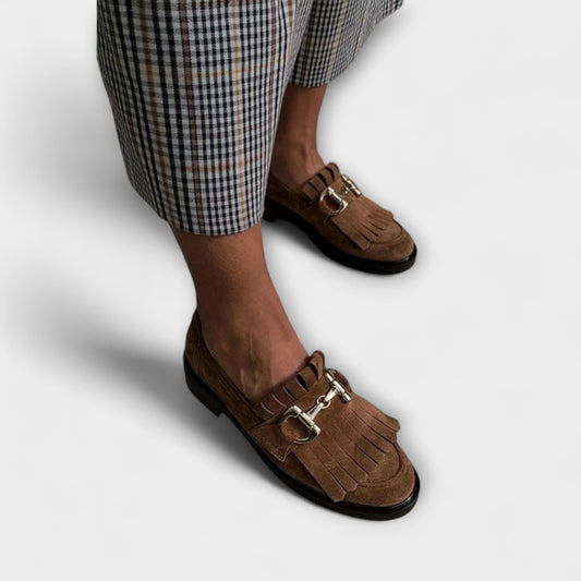 Fleur – Bruine Loafer met ronde neus